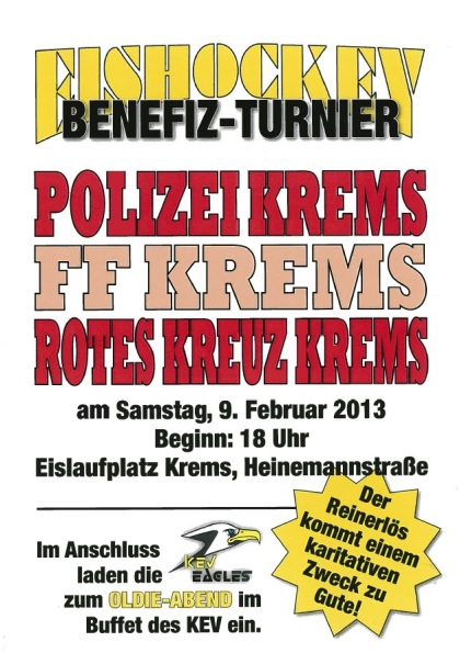 Freiwillige Feuerwehr Krems/Donau - Benefizeishockey 2013