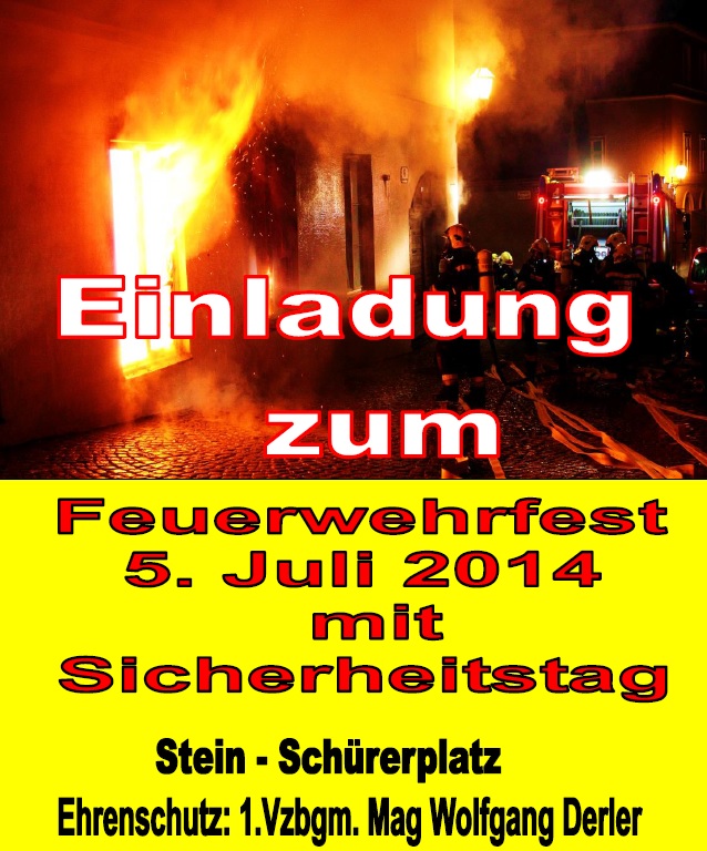 Freiwillige Feuerwehr Krems/Donau - Ankndigung: Feuerwehrfest mit Sicherheitstag in Krems-Stein