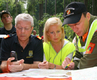 Bezirksfeuerwehrkommandant Walter Harauer, Mag. Daniela Wallner BH-Krems und Einsatzleiter Leopold Lechner FF Geyersberg<br>
(c) NN - Rohrhofer